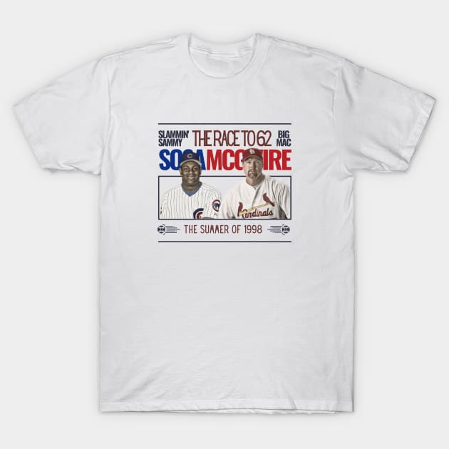 Sammy Sosa Mark McGwire Race to 62 T-Shirt by SportsGuyTees